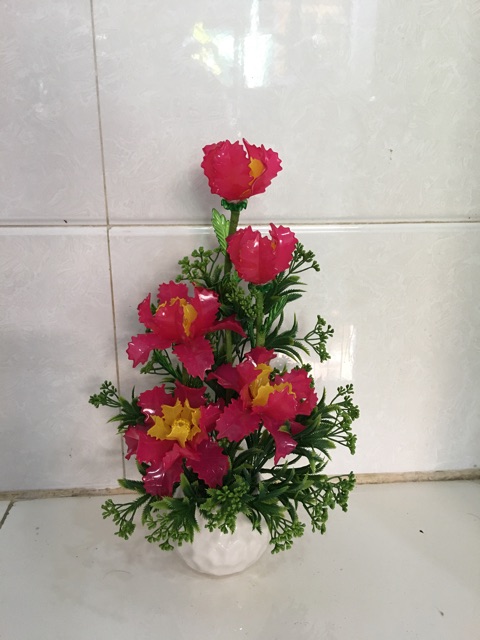 Chậu hoa cắm sẵn cao 35cm