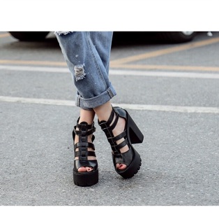 Giày sandal chiến binh đế vuông 13cm