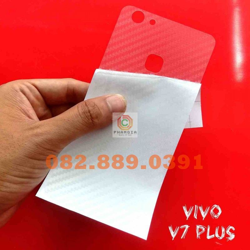 Miếng dán mặt lưng skin carbon Vivo V7/ V7 Plus