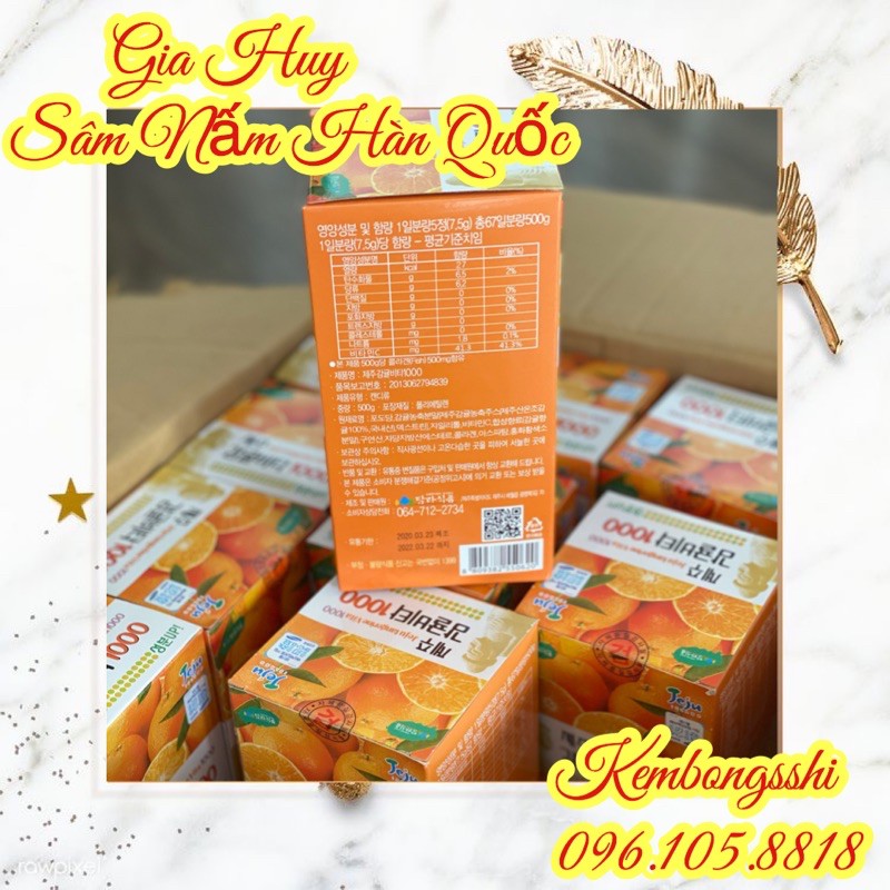 [Mã GROSALEHOT giảm 8% đơn 250K] [HÀNG MỚI VỀ] [HỘP LỚN 500gr] Viên Ngậm VITAMIN C JEJU Hàn Quốc