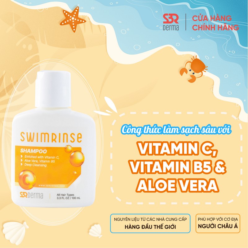 Bộ Dầu Gội và Dầu Xả SwimRinse Chuyên Cho Bơi Lội và Tắm Biển