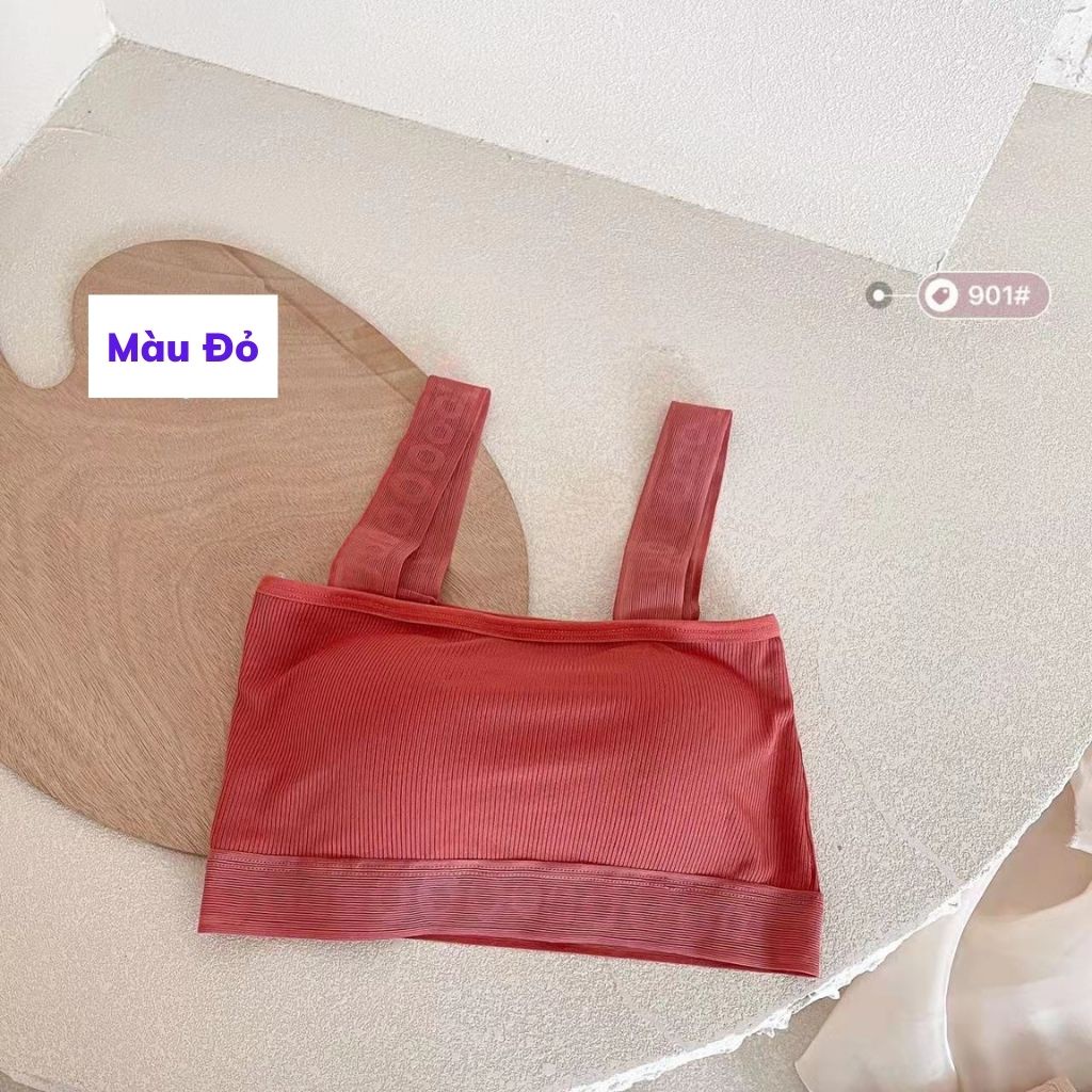 Áo bra nữ ren gân tăm 2 dây đệm mút mỏng ôm ngực mềm mại thoáng mát và gợi cảm DOPICO B901