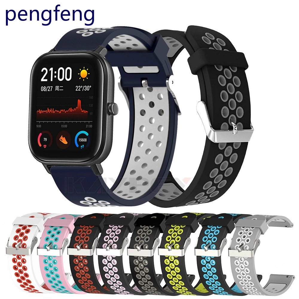 Dây đeo silicon kiểu thể thao 20mm dành cho đồng hồ thông minh for Xiaomi Huami Amazfit GTS Amazfit GTS 3 2 2e 2Mini