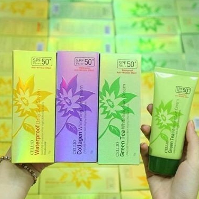 Kem chống nắng Cellio Whitening Sun Cream SPF50 PA+++ 70g Korea