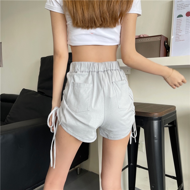 Quần Short Lưng Cao Phối Dây Rút Thời Trang Mùa Hè Dễ Phối Đồ
