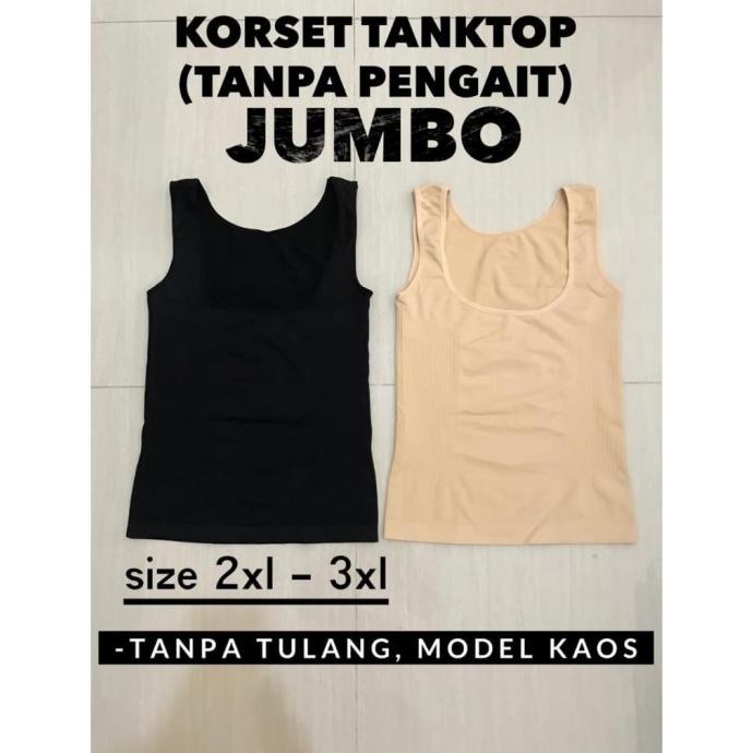 Áo nịt ngực không tay JUMBO IMPORT BIGSIZE XXL 3XL XXXL - nude, 3XL