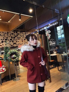 Áo dạ mũ lông