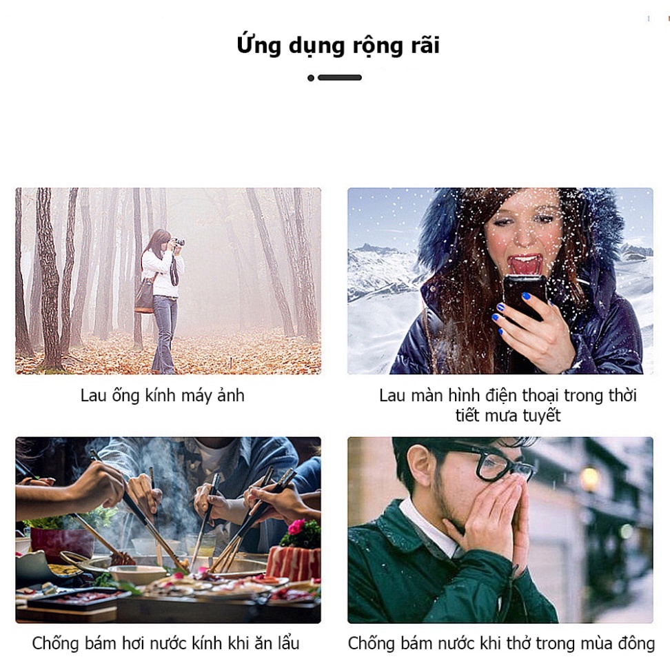 giấy lau kính chống mờ sương, mồ hôi, chống nhờn và hơi nước