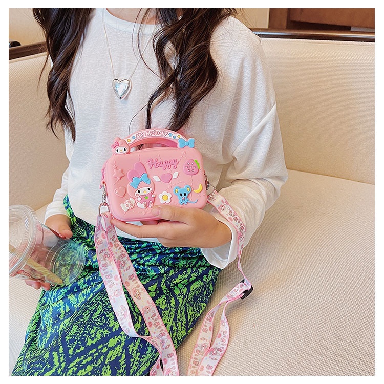 Túi Đeo Chéo Cho Bé, Túi Đeo Chéo Trẻ Em, Túi Hoạt Hình Mini Cho Bé Đi Chơi, Du Lịch, Đựng Lì Xì Tiện Lợi (Mẫu Túi Vuông