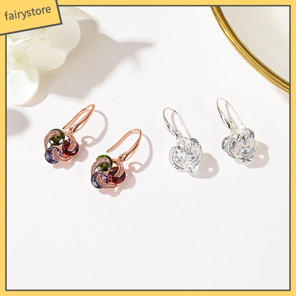 Bông Tai HìNh CốI Xay Gió ĐíNh Đá NhiềU MàU SắC