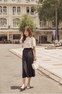 Áo Linen Phối Ren Thêu