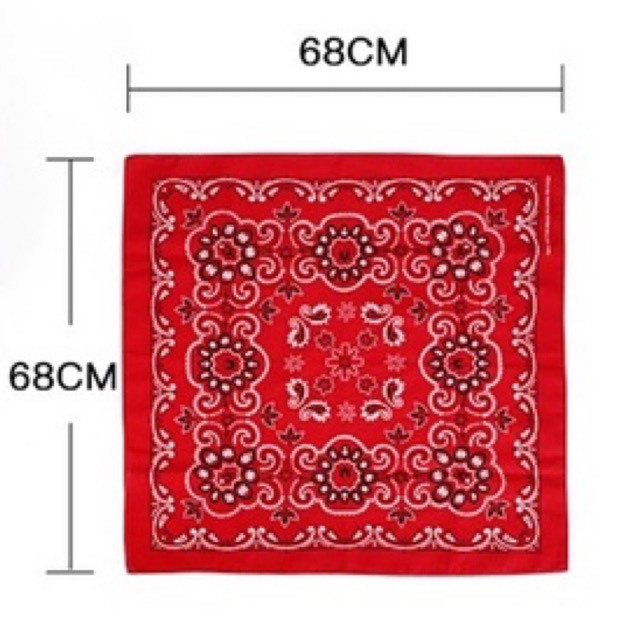 Khăn bandana cotton size 68x68cm