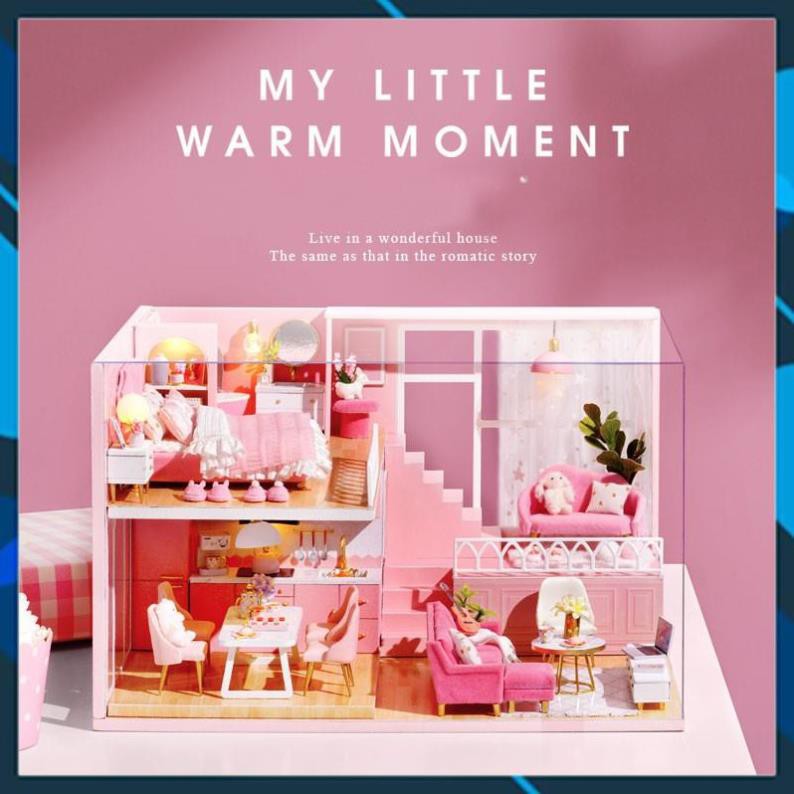 Mô hình nhà búp bê gỗ DIY Nhà búp bê lắp ghép Warm Time L030 Toy World