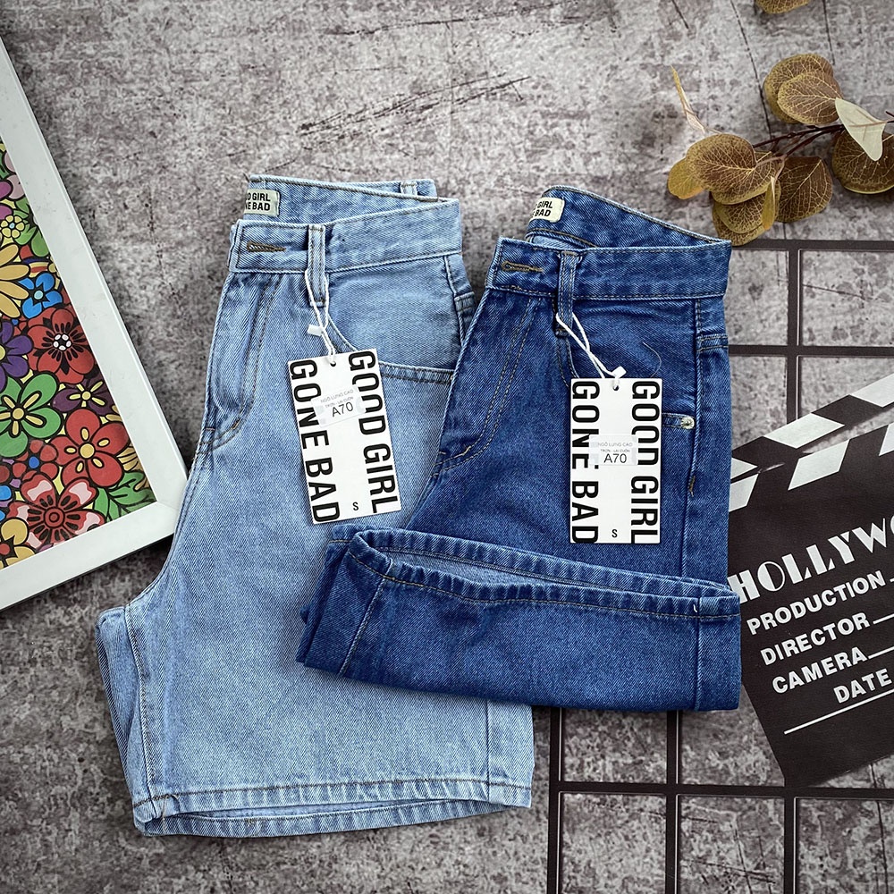 Quần Short Jean Nữ Ngố Lửng Trơn Cạp Cao Trơn Năng Động Thoải Mái Kiểu Hàn Quốc | BigBuy360 - bigbuy360.vn