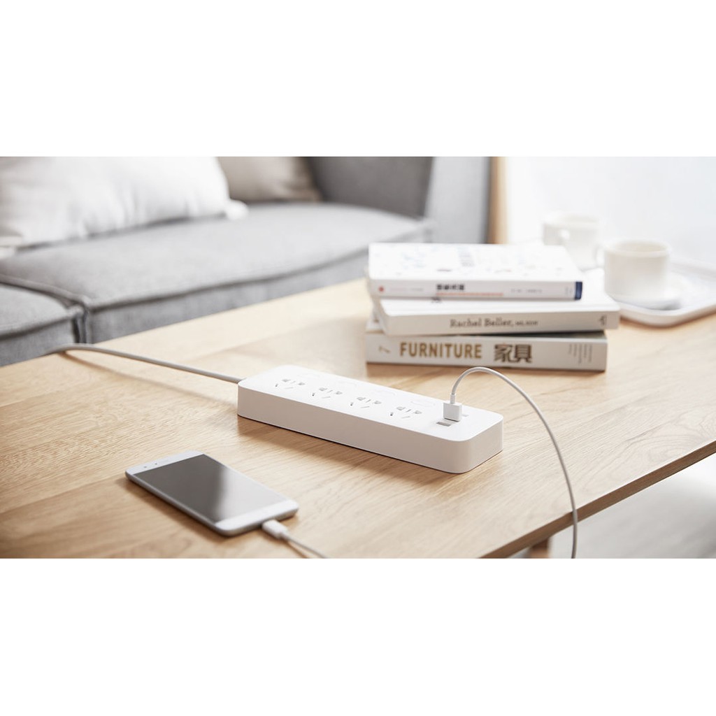 Ổ cắm Xiaomi MiJia Power Strip (4 ổ cắm điện, 4 công tắc bật tắt, 3 cổng usb)