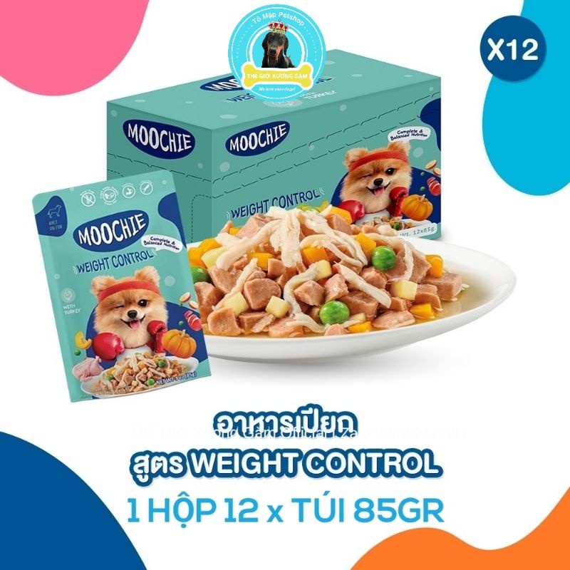 [HỘP 12PCS] MOOCHIE PATE WEIGHT CONTROL CHO CHÓ HỘP 12*85GR