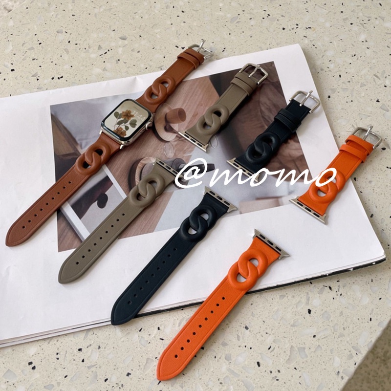Dây Đeo Bằng Da Dành Cho Đồng Hồ Thông Minh Apple Watch Series 7 6 SE 5 4 3 2 45mm 41mm 42mm 44mm 40mm
