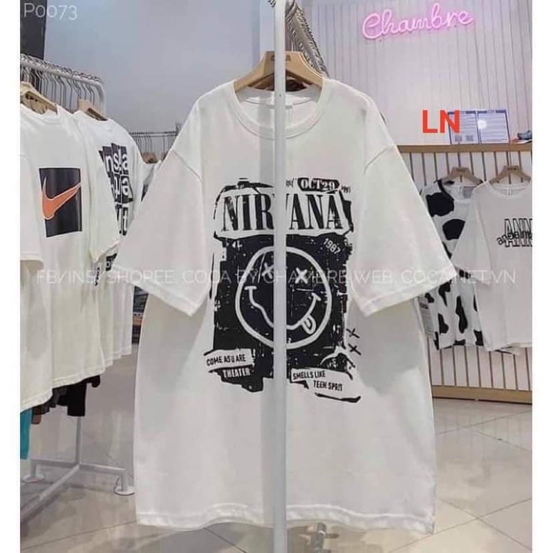 Áo phông mặt cười đen LN11