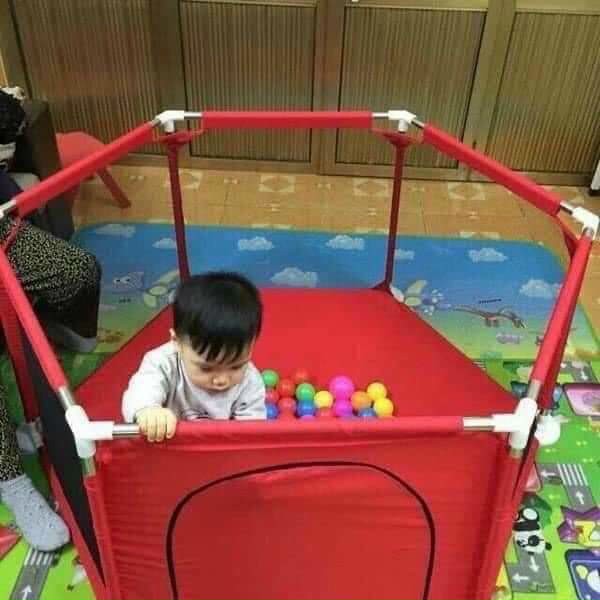 QUÂY BÓNG CHO BÉ KHUNG INOX TẶNG KÈM BÓNG