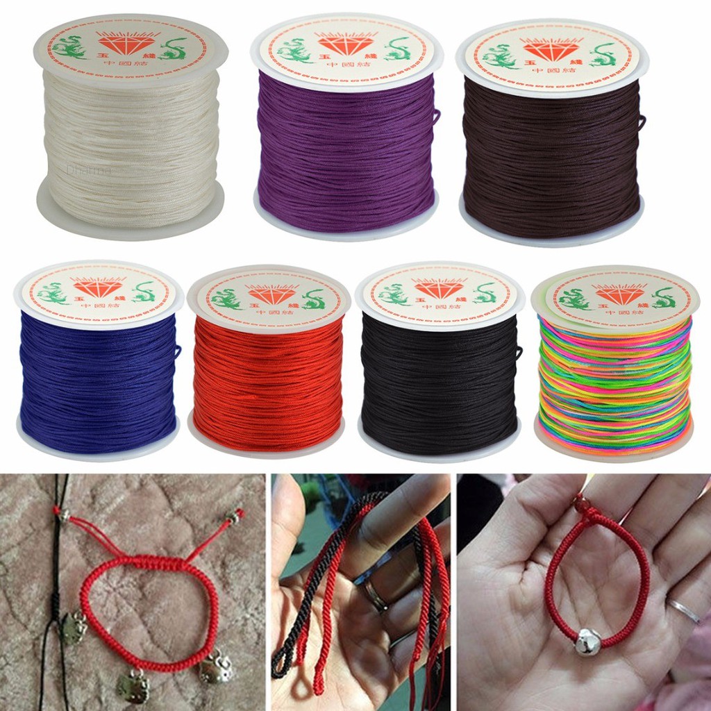 Vòng Đeo Tay Sợi Nylon Bện 0.8mm Phong Cách Trung Hoa Mới