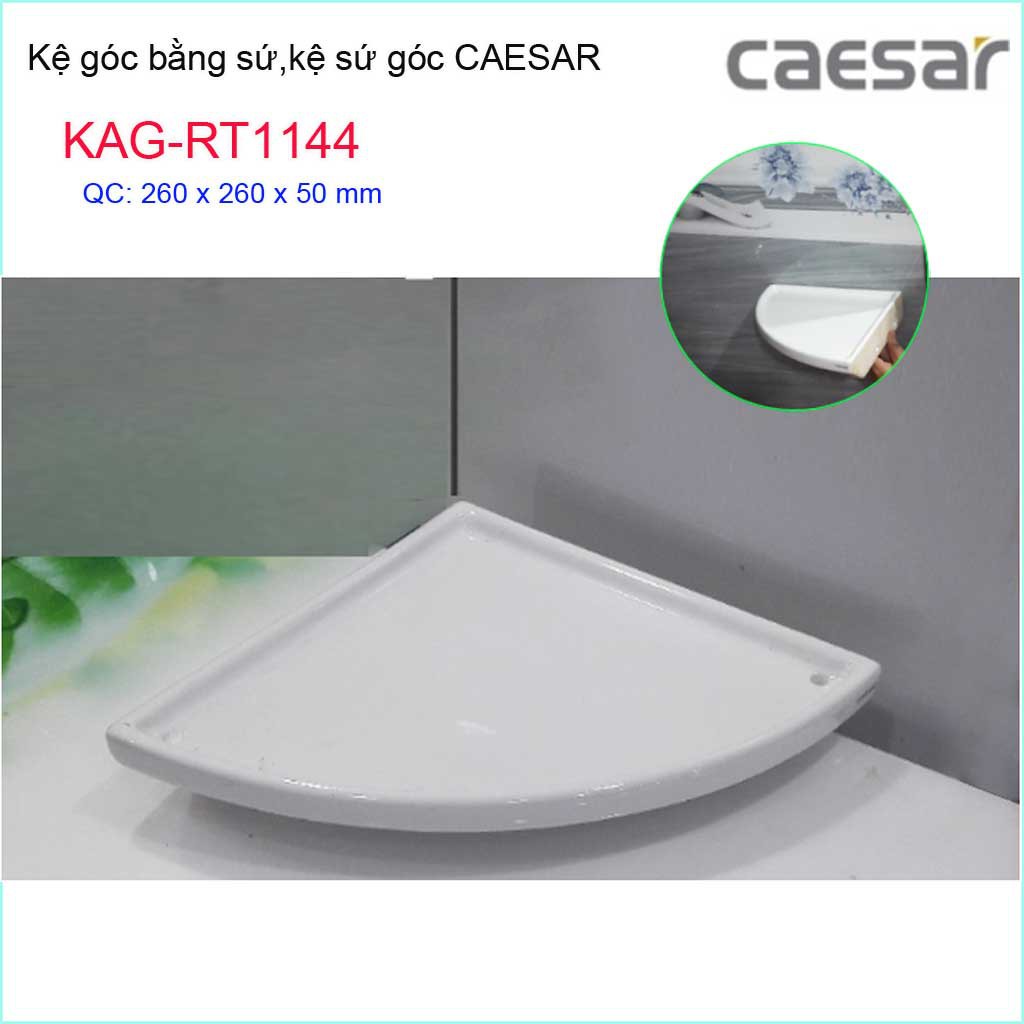 Kệ sứ phòng tắm, kệ sứ góc Caesar KAG-RT1144