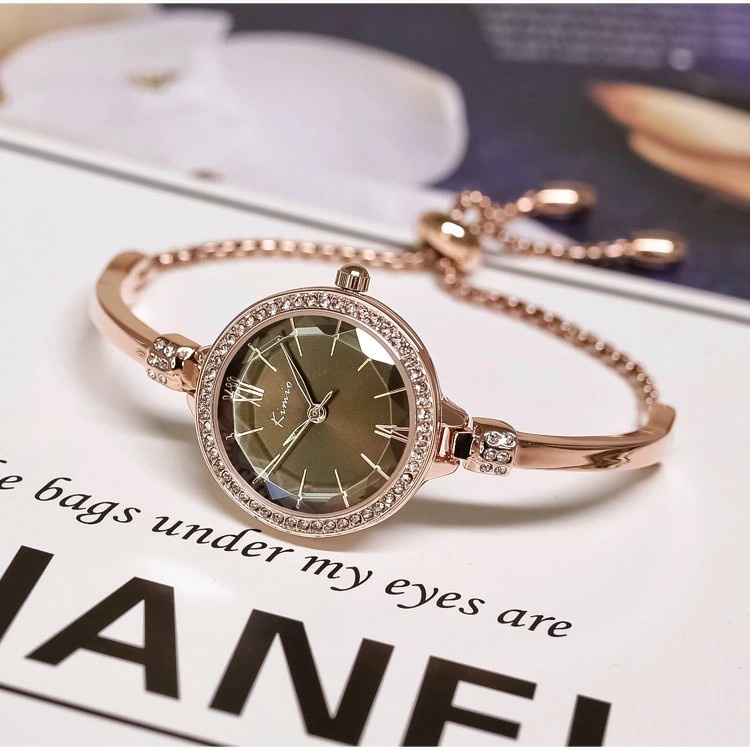 Đồng hồ nữ Kimio 6416 dạng lắc dây rút điệu đà sang trọng, FULL BOX 100% CAM KẾT.