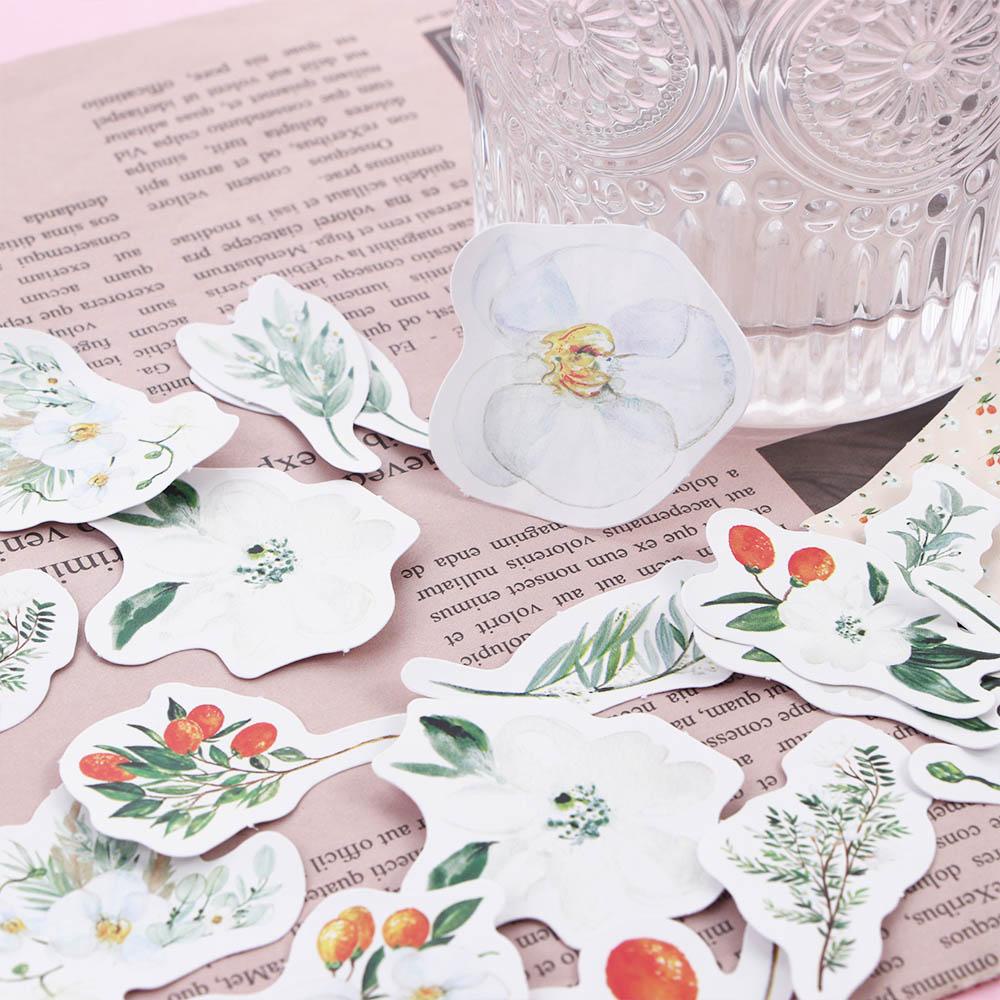 Giấy Dán Hình Hoa Hồng Trang Trí Sổ Tay Phong Cách Hàn Quốc