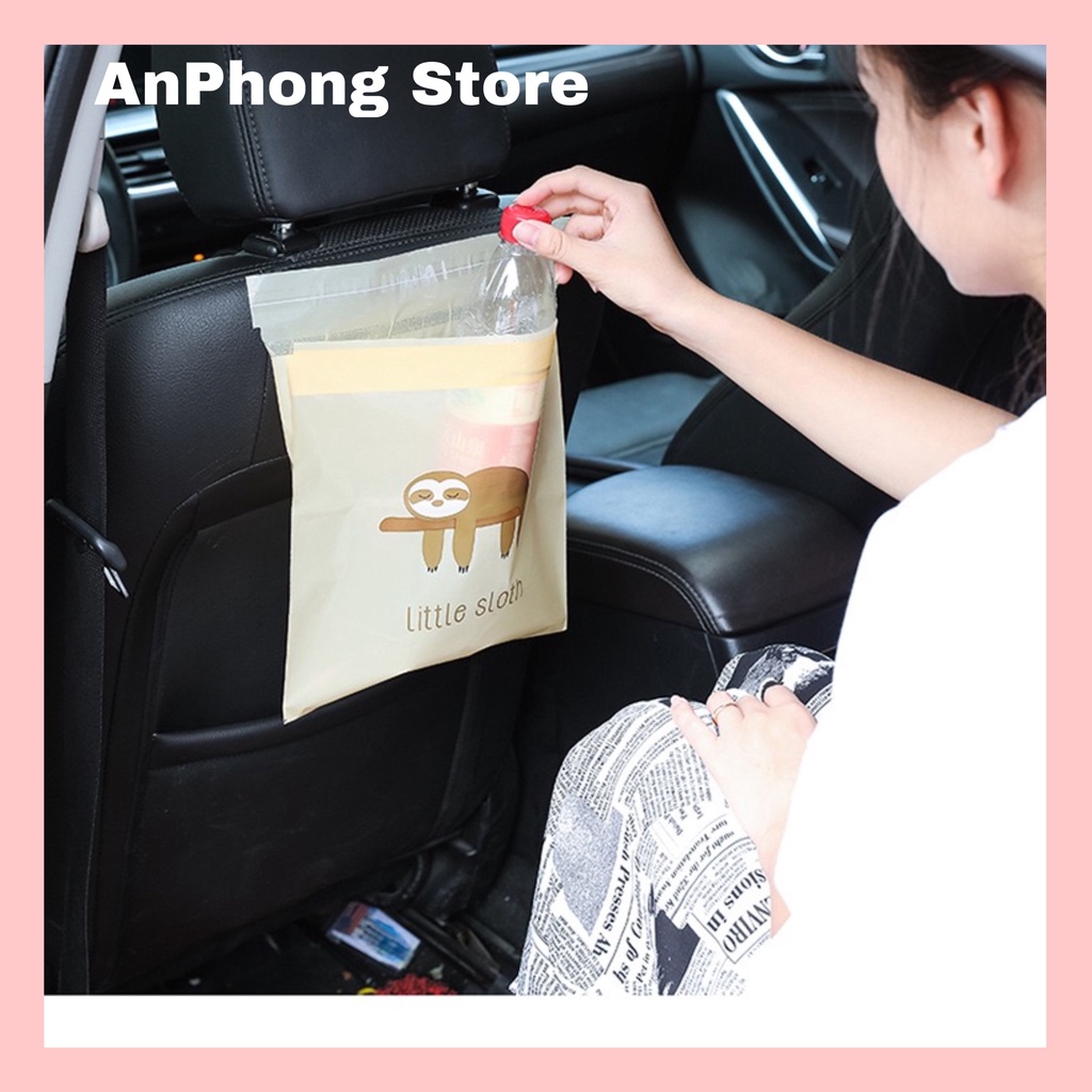 Túi Đựng Rác Dán Treo Ô Tô Xe Hơi 25x31cm - 15 túi/set - Siêu dính, chịu tải nặng, Siêu dai, Chống rò rỉ nước.