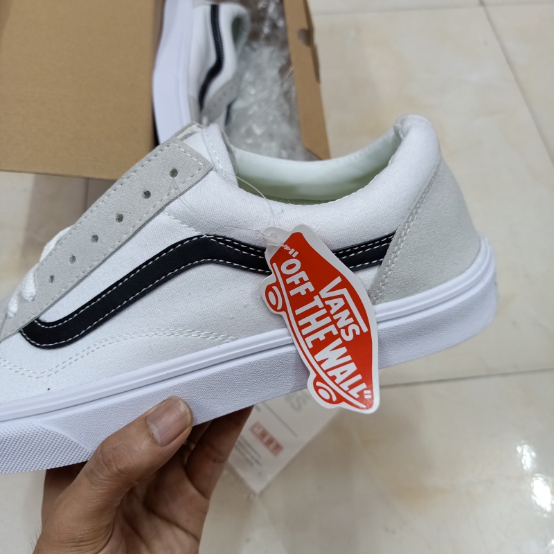 Giày Vans Old Skool Trắng Sọc Đen