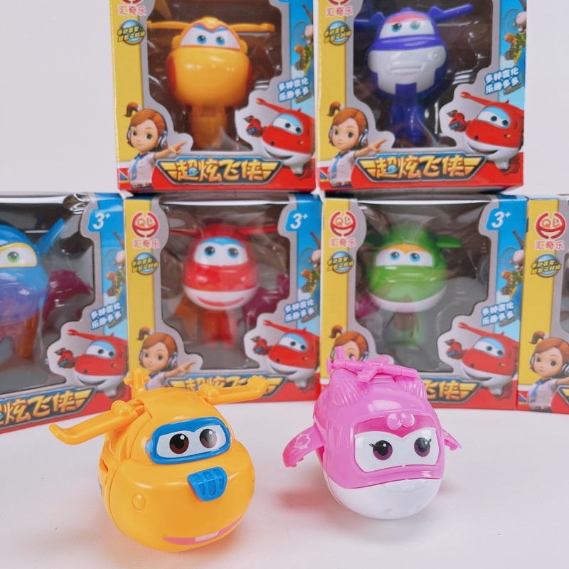 Bộ Đồ Chơi Đội Bay Siêu Đẳng Super Wings Biến Hình-Set 8 Con Biệt Đội Bay Siêu Đẳng Cho Bé Mẫu Mới