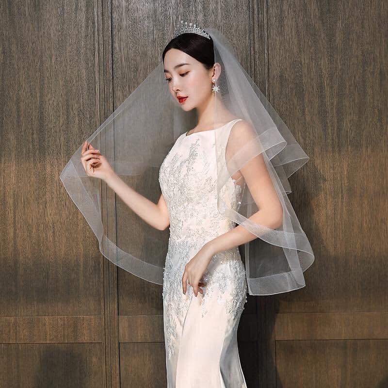 Khăn voan lúp cài tóc cô dâu ngày cưới – Linh Chi