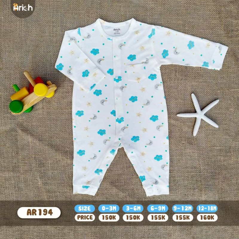 Bộ body dài tay cho bé vải sợi tre/ Jumpsuit bé trai , bé gái 0 - 12 M