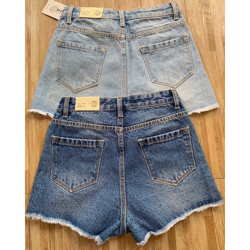 Quần Short Jeans Lưng Cao Xuất Xịn