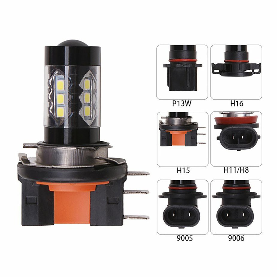 Đèn pha LED 16 bóng H15 80W chống sương mù cho ô tô