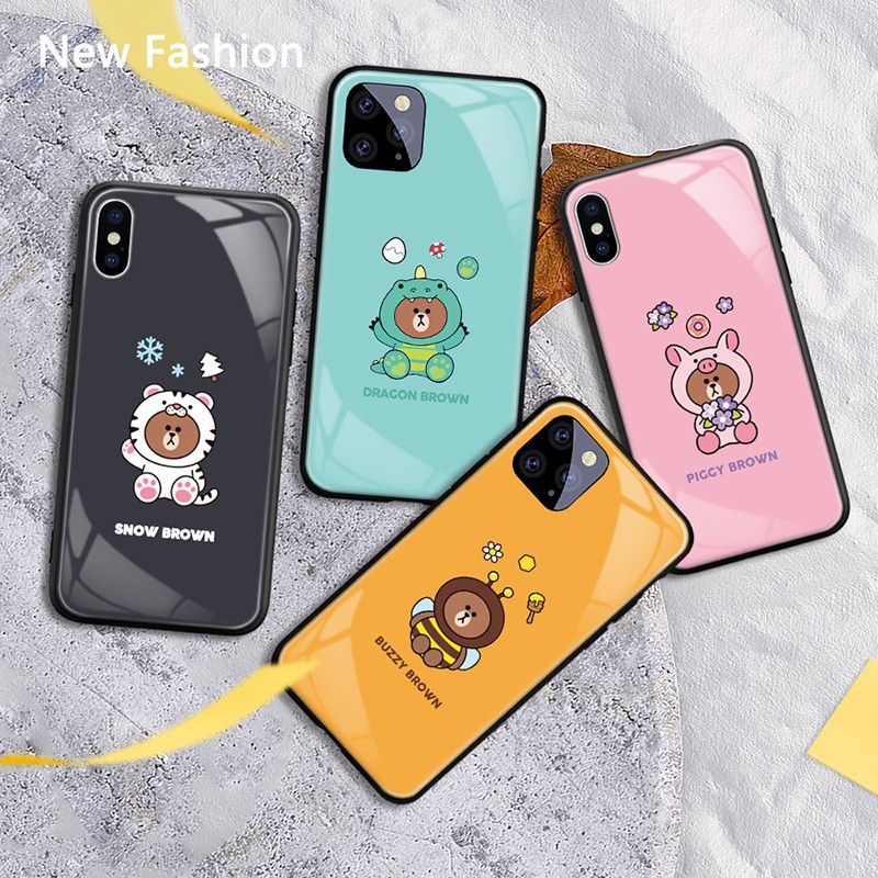 🌟2️⃣0️⃣2️⃣1️⃣🌟 Iphone ốp lưng in hình gấu brown cho iphone 6 / 7 / 8 plus xr 11 / 12 pro xs max - A42