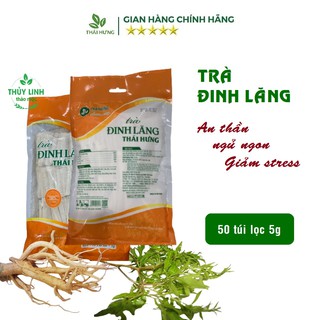 Trà Đinh Lăng THÁI HƯNG (Bịch 50 túi lọc 5g) - An thần, ngủ ngon, Giảm Stress