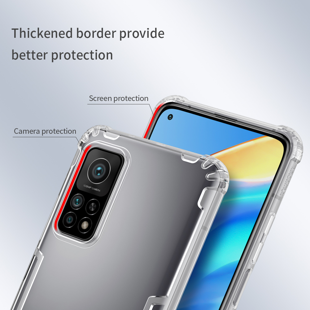 Ốp điện thoại Nillkin bằng TPU silicon mềm trong suốt siêu mỏng cho Xiaomi Mi 10T / M