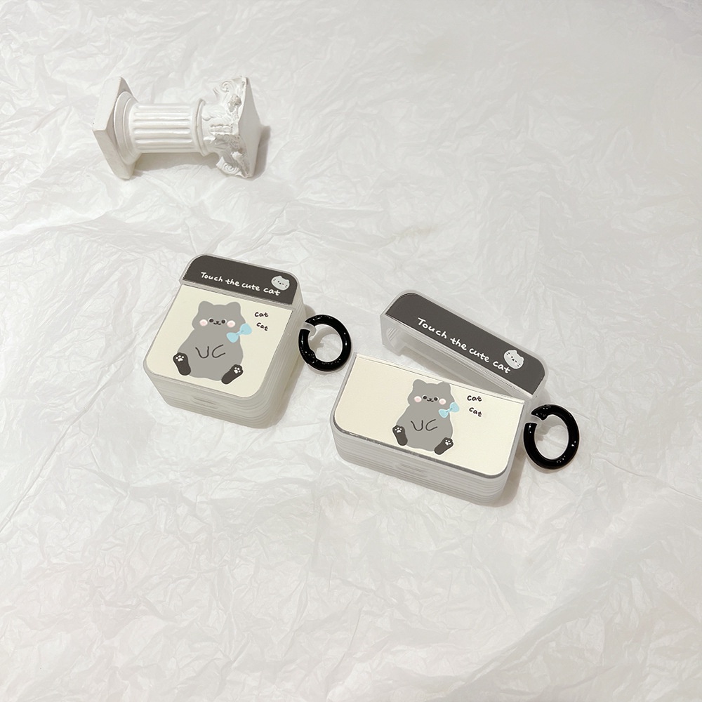 Vỏ Bảo Vệ Tai Nghe Không Dây Airpods 1.2.3.Pro Hình Mèo Xám