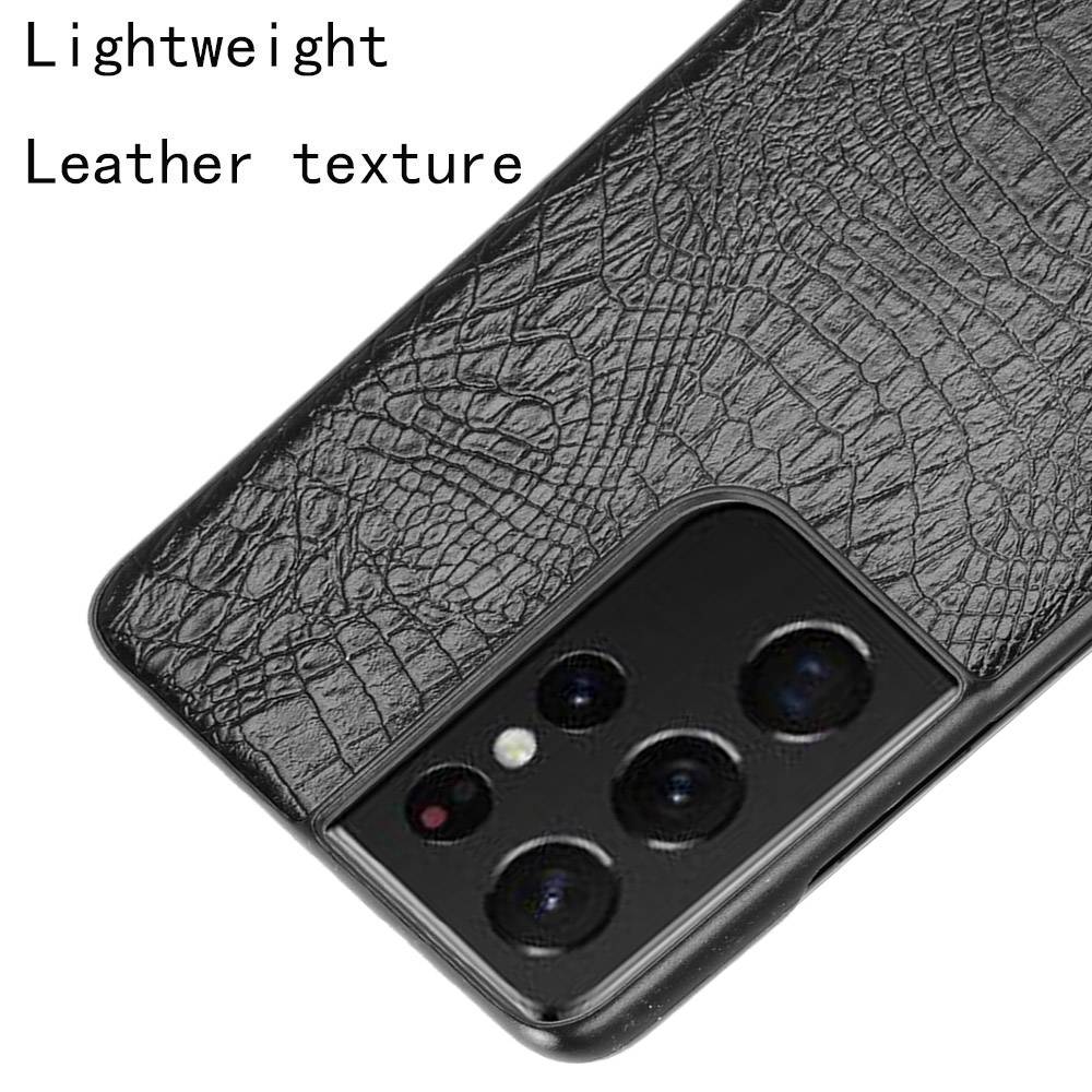 Bao da điện thoại PU PC họa tiết vân cá sấu cho Samsung Galaxy S21 Ultra 5G S21+