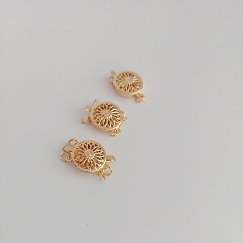 Chốt Cài Đầu Thanh Thanh Chạm Khắc Rỗng Mạ Vàng 14K Thời Trang DIY