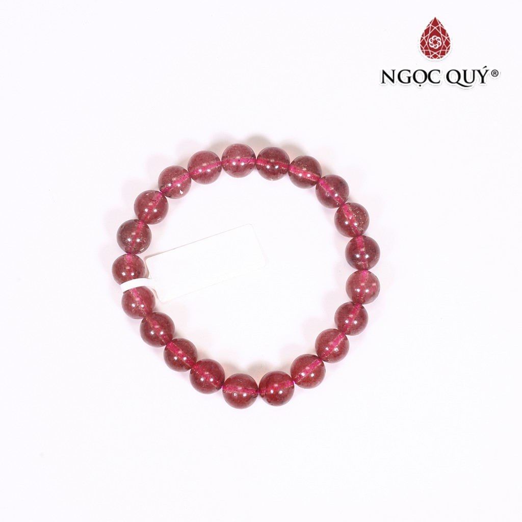 Vòng thạch anh dâu đỏ strawberry quarzt mệnh hỏa,thổ - Ngọc Quý