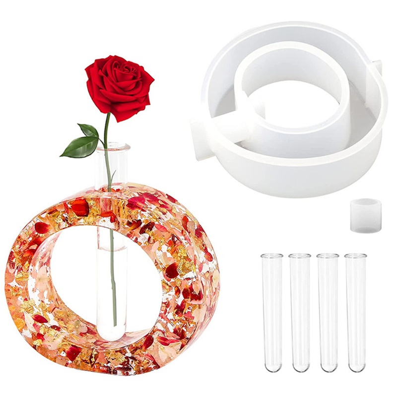 Khuôn Silicone Làm Chậu Hoa Epoxy Resin DIY