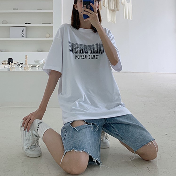 Quần short jean nữ sooc lửng rách gối bigsize QSJ01 unisex ulzzang nam nữ Yinxx MST4R