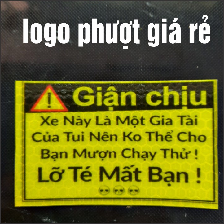 LOGO GIẬN CHỊU COMBO 10 LOGO CẢNH BÁO PHẢN QUANG