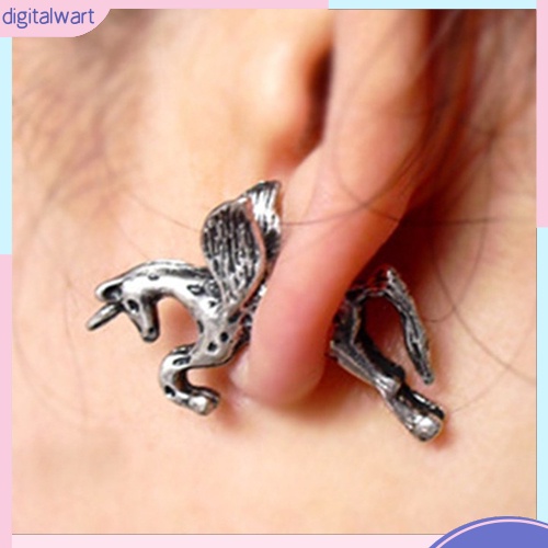 Khuyên tai hình ngựa kì lân cánh độc đáo