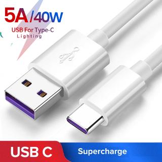 Dây Cáp Sạc Nhanh 5a Usb Type C Cho Điện Thoại Huawei Mate 30 20 P30 P20 P10 Pro Lite 40w