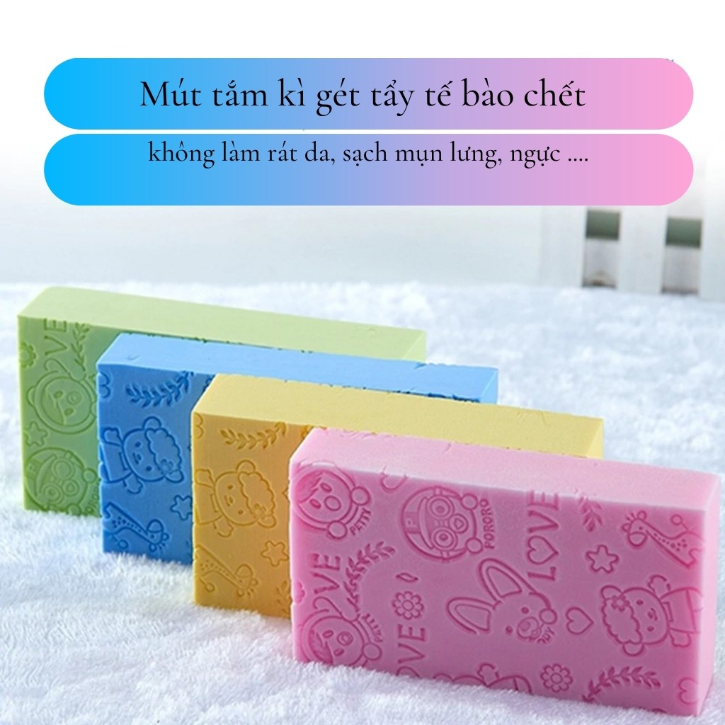 Mút tắm kì gét, tẩy tế bào chết, chà sạch siêu mềm mịn