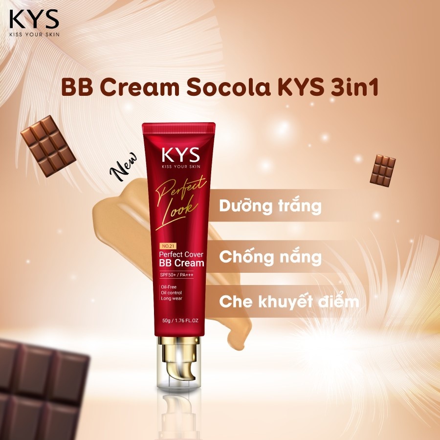 Kem Nền Đa Năng BB Cream KYS Chocolate Perfect Cover 3in1 50g