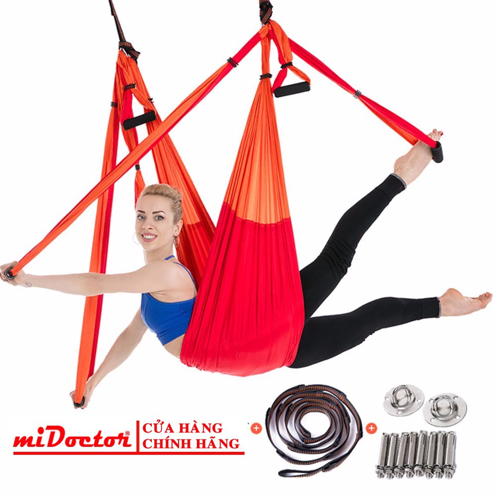 Võng tập Yoga cao cấp vải lụa siêu bền - Yoga Trapeze/Yoga Swing - Chính hãng miDoctor