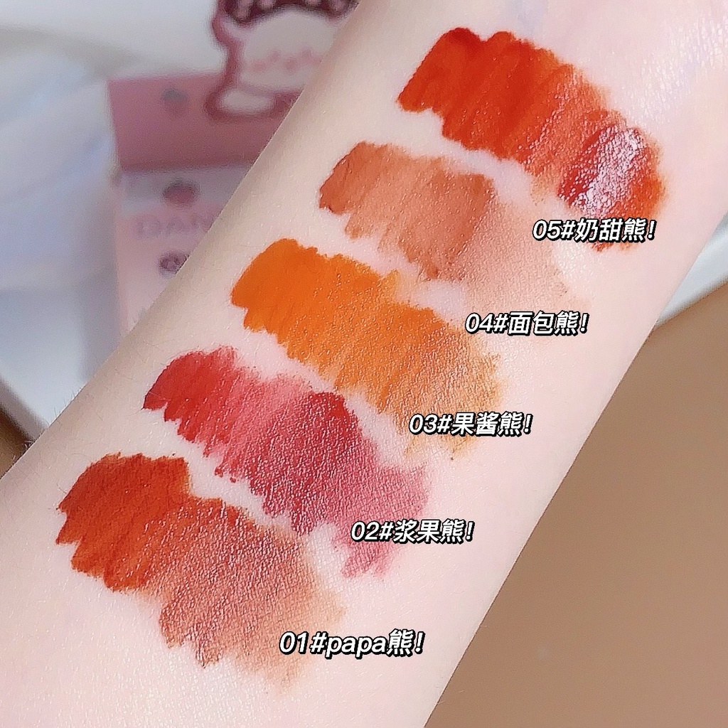 Set 5 Thỏi Son Lì Lâu Trôi Không Thấm Nước Chống Dính Cốc Thương Hiệu DANMOLU